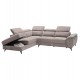Καναπές με αριστερή γωνία "RESTRO" απο ύφασμα σε χρώμα μπεζ 284x224x76