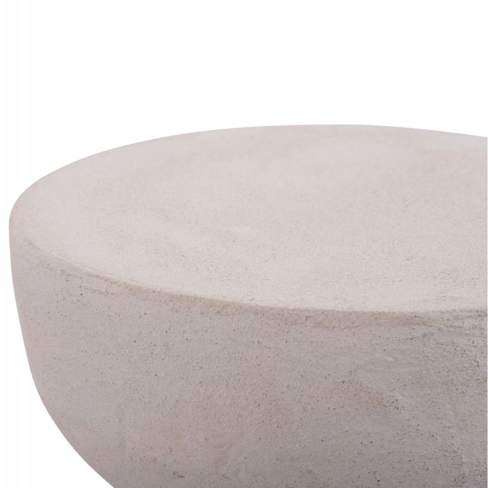 Σκαμπό "SANTORINI" από πολυρητίνη σε χρώμα υπόλευκο Φ30,5x46