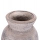 Διακοσμητικό επιτραπέζιο βάζο "VERMO" από τερακότα σε χρώμα ανοιχτό γκρι Φ18x19