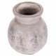 Διακοσμητικό επιτραπέζιο βάζο "VERMO" από τερακότα σε χρώμα ανοιχτό γκρι Φ18x19