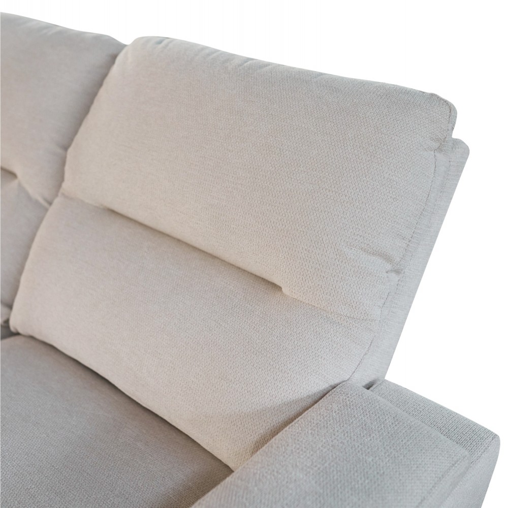 Καναπές με δεξιά γωνία "SYNTHIA" απο ύφασμα σε χρώμα μπεζ 246x159x97