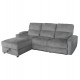 Καναπές με αριστερή γωνία "SYNTHIA" απο ύφασμα σε χρώμα γκρι 246x159x97