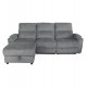 Καναπές με αριστερή γωνία "SYNTHIA" απο ύφασμα σε χρώμα γκρι 246x159x97