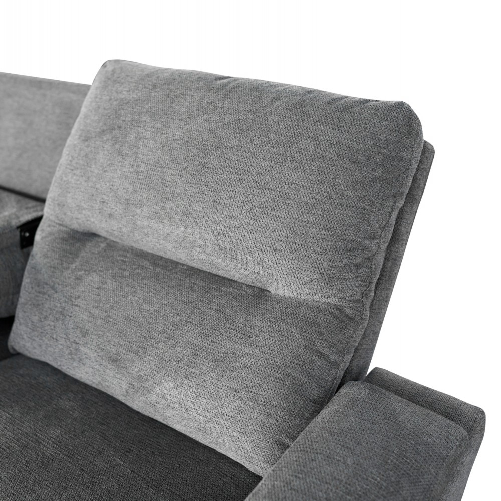 Καναπές με αριστερή γωνία "SYNTHIA" απο ύφασμα σε χρώμα γκρι 246x159x97