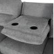 Καναπές με αριστερή γωνία "SYNTHIA" απο ύφασμα σε χρώμα γκρι 246x159x97
