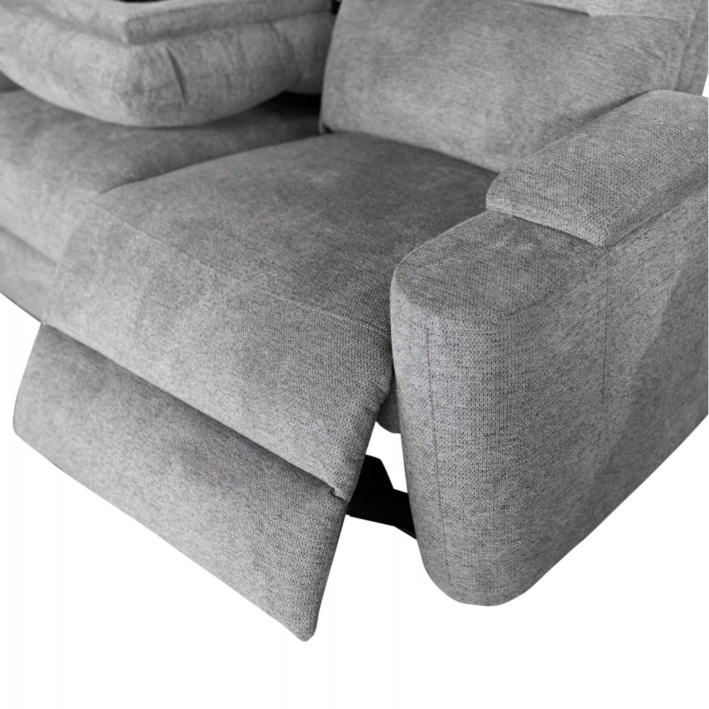 Καναπές με αριστερή γωνία "SYNTHIA" απο ύφασμα σε χρώμα γκρι 246x159x97