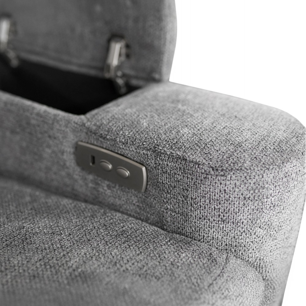 Καναπές με δεξιά γωνία "SYNTHIA" απο ύφασμα σε χρώμα γκρι 246x159x97