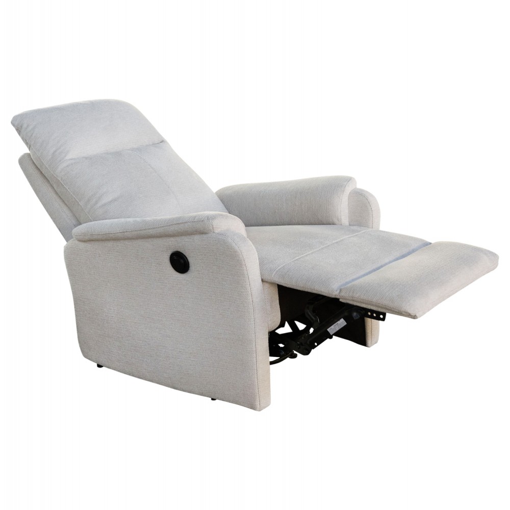 Πολυθρόνα relax "SYNTHIA" απο ύφασμα σε χρώμα μπεζ 75x87x102