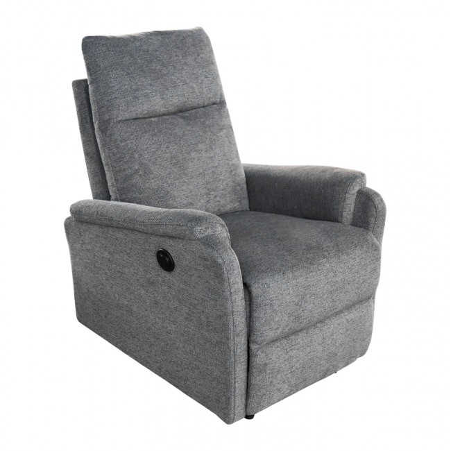 Πολυθρόνα relax "SYNTHIA" απο ύφασμα σε χρώμα γκρι 75x87x102