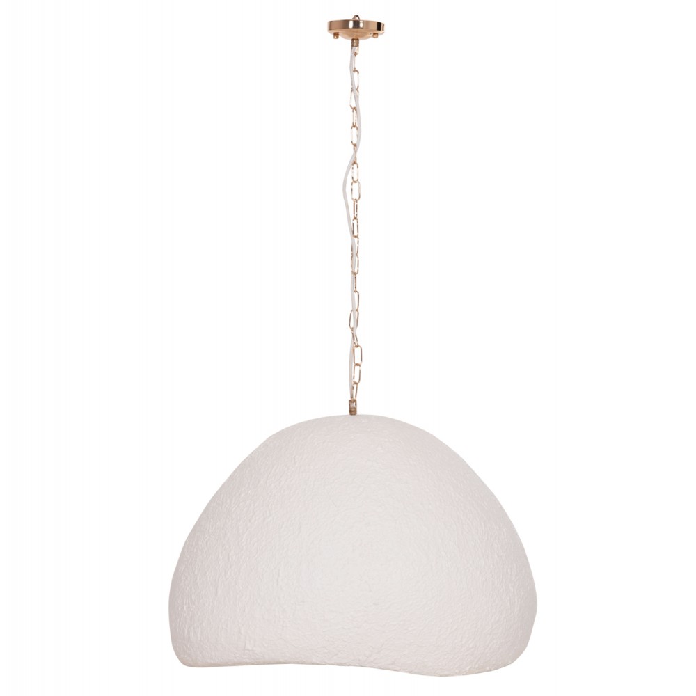 Φωτιστικό οροφής μονόφωτο "JAYLEN" απο fiber cement σε χρώμα λευκό 65x55x45