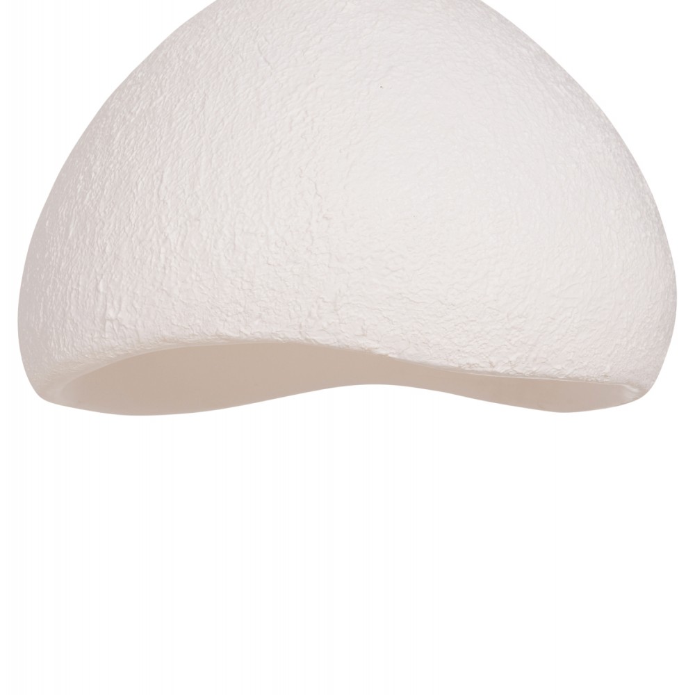 Φωτιστικό οροφής μονόφωτο "JAYLEN" απο fiber cement σε χρώμα λευκό 65x55x45