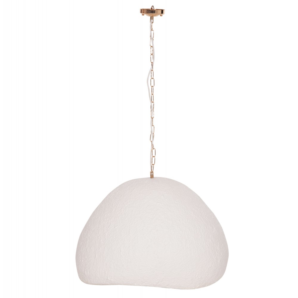 Φωτιστικό οροφής μονόφωτο "JAYLEN" απο fiber cement σε χρώμα λευκό 65x55x45