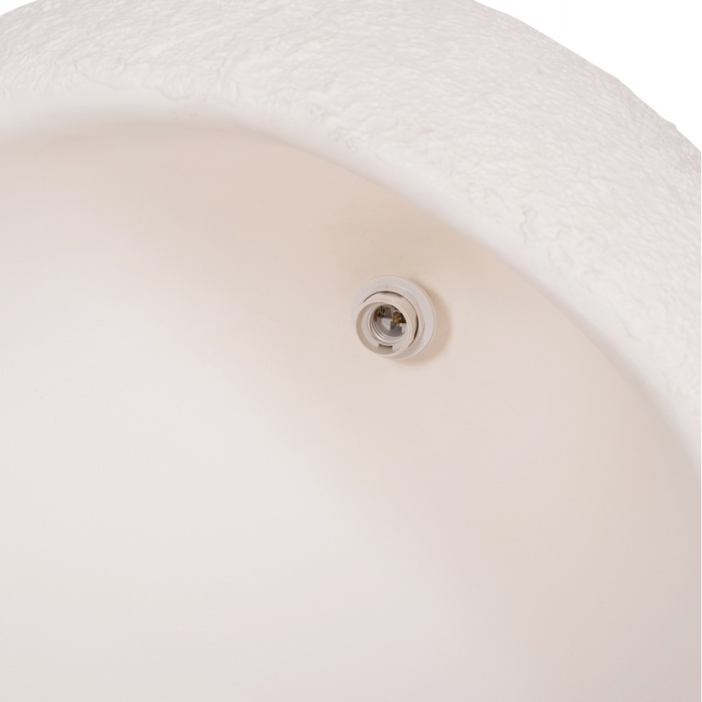 Φωτιστικό οροφής μονόφωτο "JAYLEN" απο fiber cement σε χρώμα λευκό 65x55x45