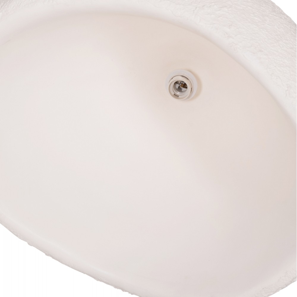 Φωτιστικό οροφής μονόφωτο "JAYLEN" απο fiber cement σε χρώμα λευκό 65x55x45