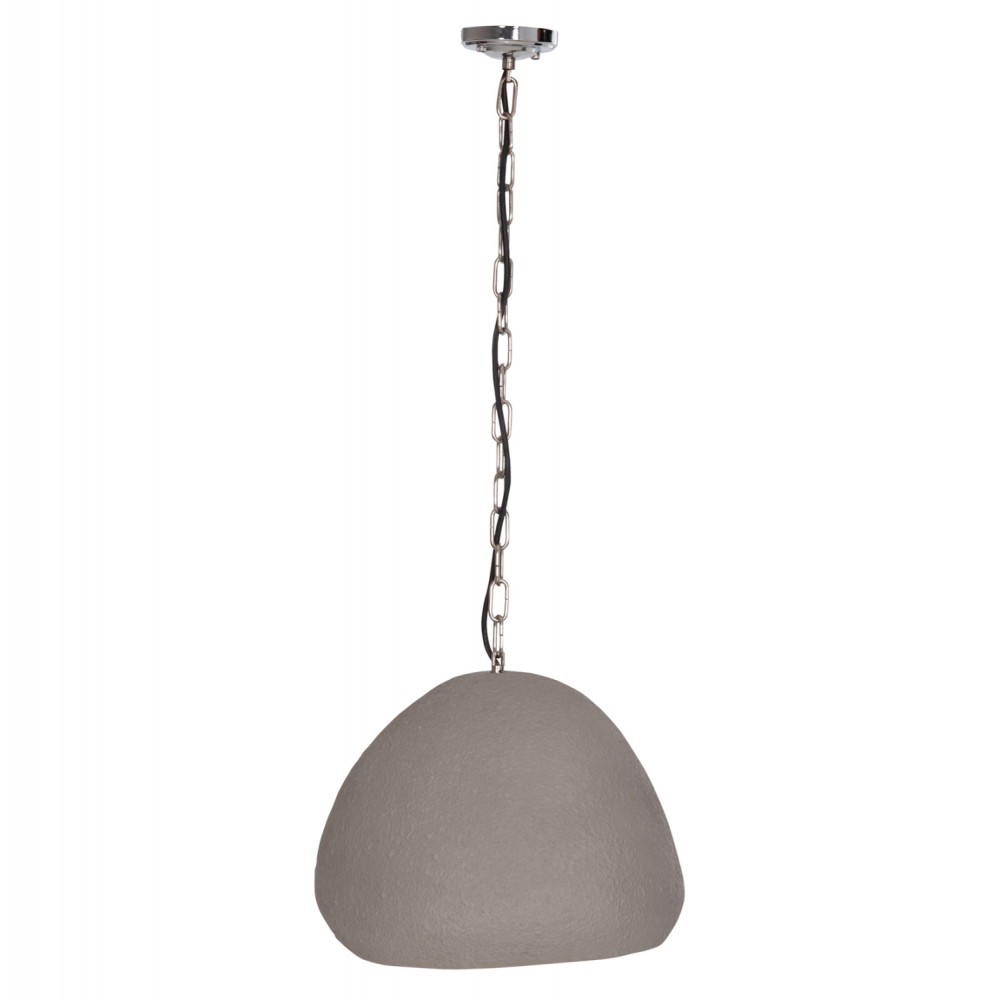 Φωτιστικό οροφής μονόφωτο "JAYLEN" απο fiber cement σε χρώμα γκρι 44x39x30