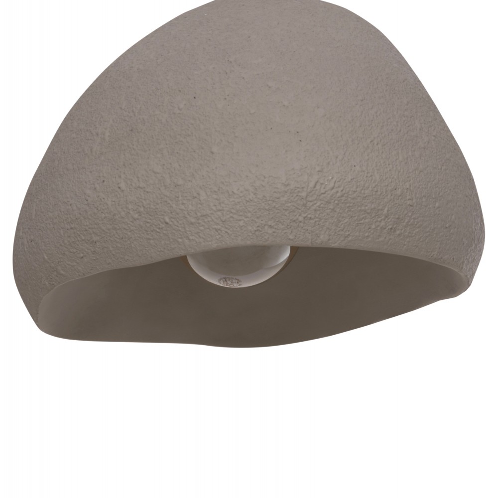 Φωτιστικό οροφής μονόφωτο "JAYLEN" απο fiber cement σε χρώμα γκρι 44x39x30
