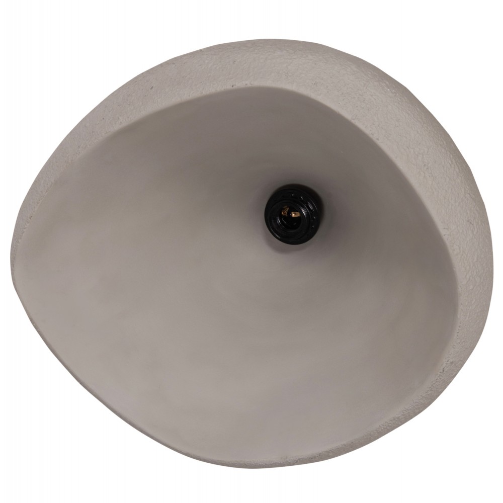 Φωτιστικό οροφής μονόφωτο "JAYLEN" απο fiber cement σε χρώμα γκρι 44x39x30