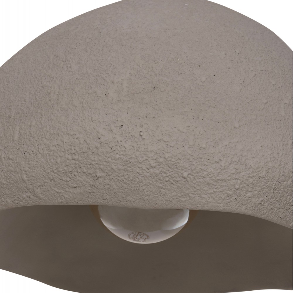 Φωτιστικό οροφής μονόφωτο "JAYLEN" απο fiber cement σε χρώμα γκρι 44x39x30