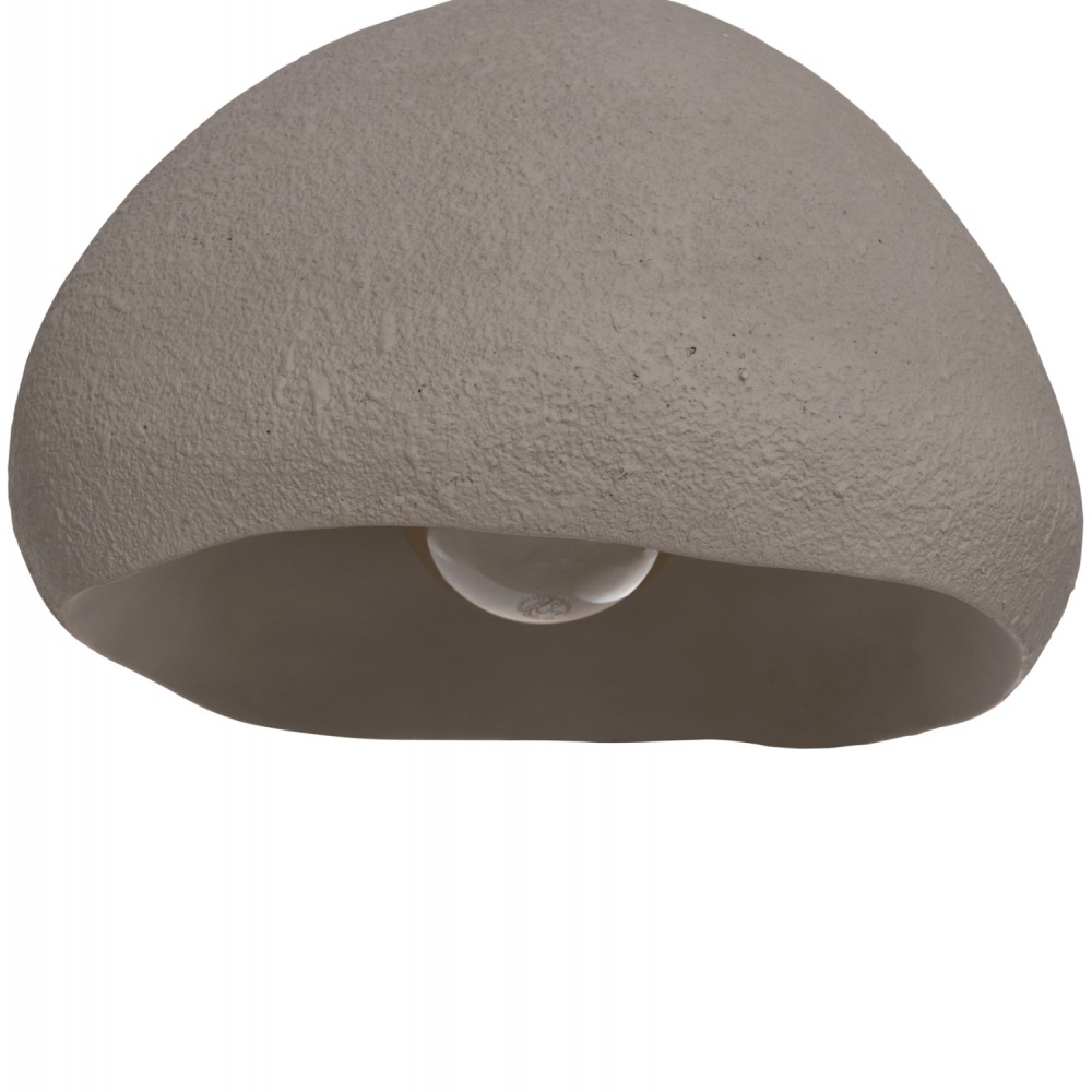Φωτιστικό οροφής μονόφωτο "JAYLEN" απο fiber cement σε χρώμα γκρι 44x39x30