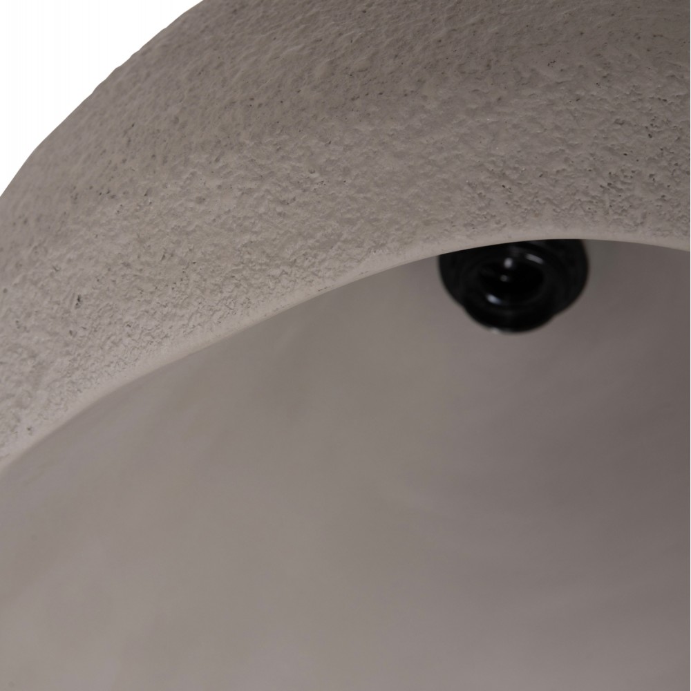 Φωτιστικό οροφής μονόφωτο "JAYLEN" απο fiber cement σε χρώμα γκρι 44x39x30