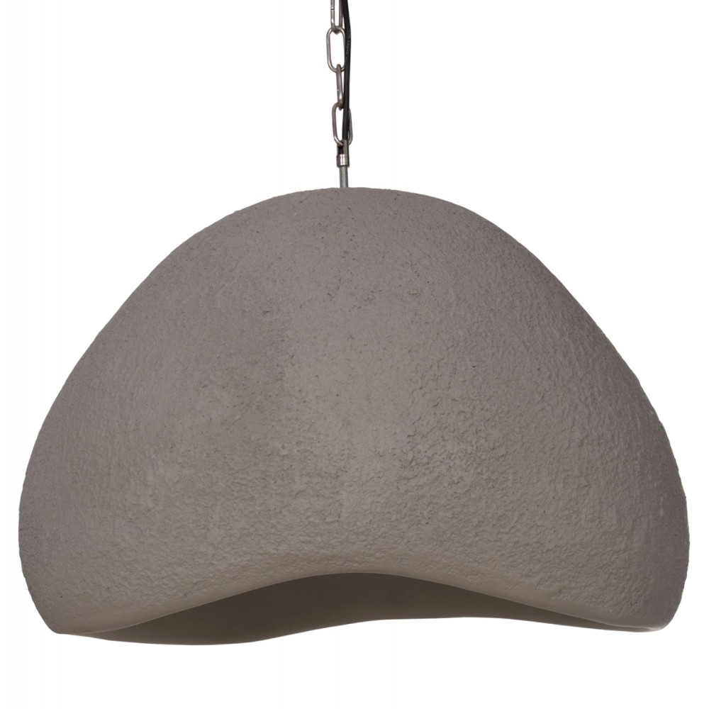 Φωτιστικό οροφής μονόφωτο "JAYLEN" απο fiber cement σε χρώμα γκρι 65x55x45