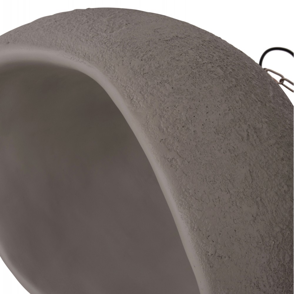 Φωτιστικό οροφής μονόφωτο "JAYLEN" απο fiber cement σε χρώμα γκρι 65x55x45