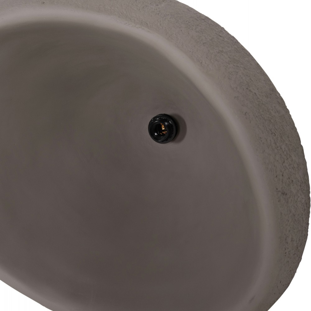 Φωτιστικό οροφής μονόφωτο "JAYLEN" απο fiber cement σε χρώμα γκρι 65x55x45