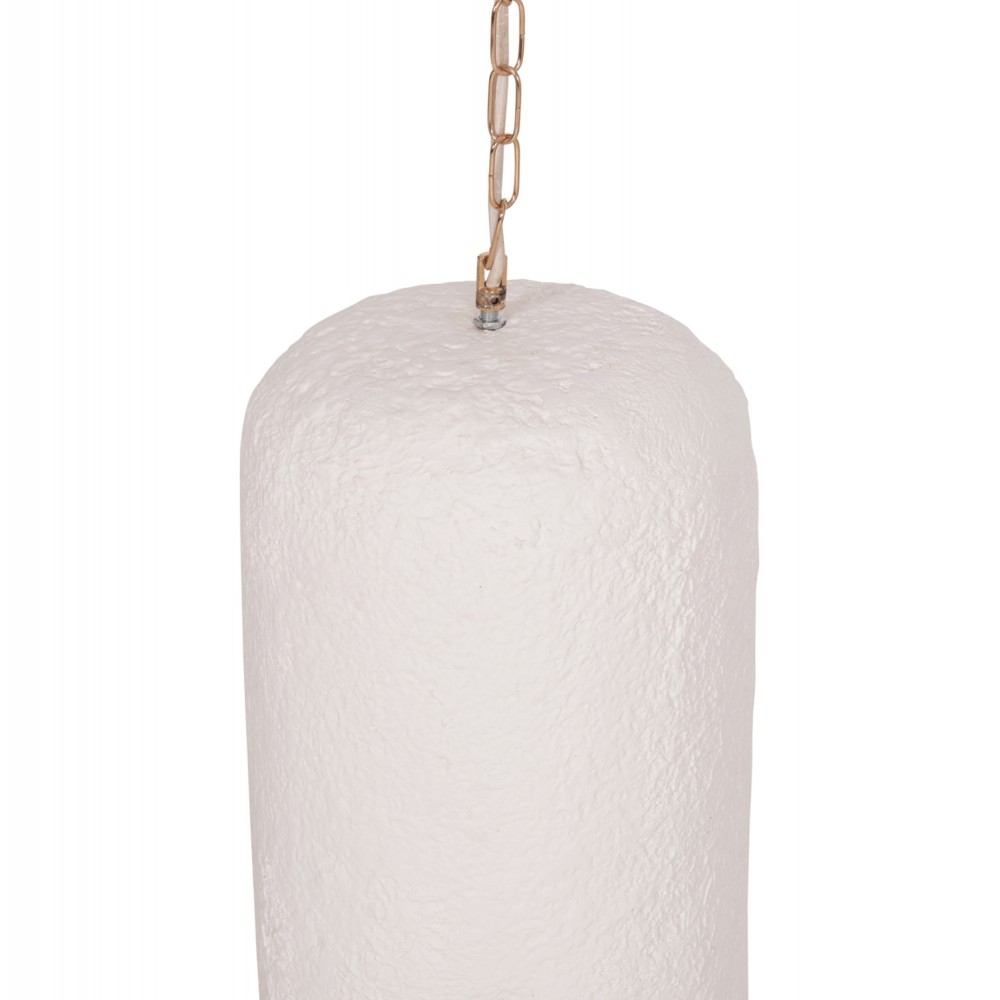 Φωτιστικό οροφής "LOGKY" από fiber cement σε λευκό χρώμα Φ24x47