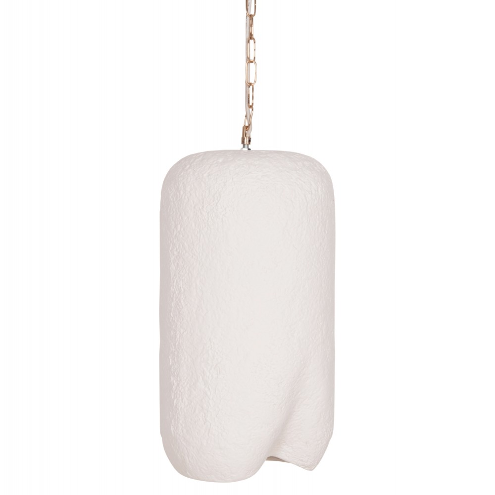 Φωτιστικό οροφής "LOGKY" από fiber cement σε λευκό χρώμα Φ24x47