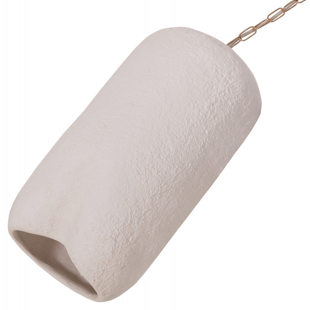 Φωτιστικό οροφής "LOGKY" από fiber cement σε λευκό χρώμα Φ24x47