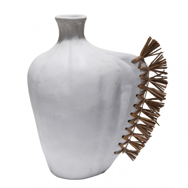 Επιτραπέζιο διακοσμητικό "JEBB" απο τερακότα σε χρώμα λευκό 23.5x16x33