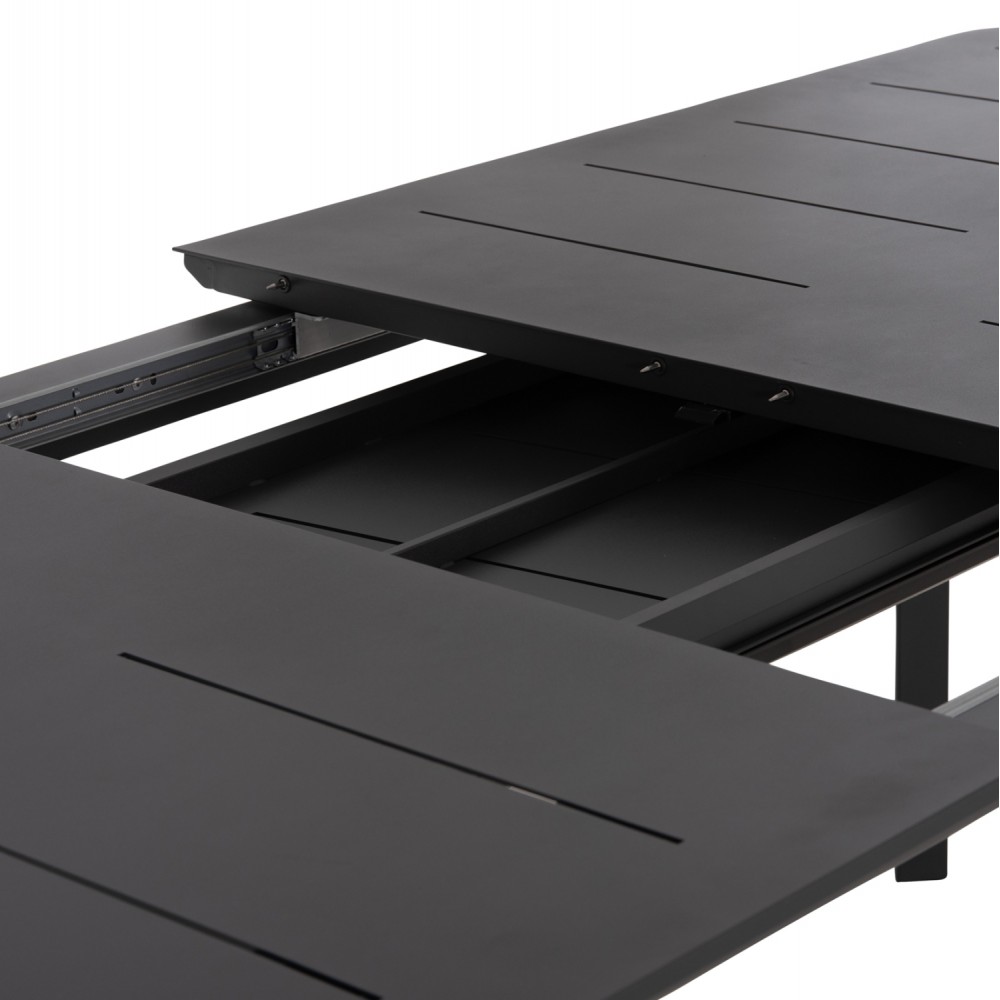 Σετ τραπεζαρίας εξωτερικού χώρου "ELARA" 7τμχ απο αλουμίνιο σε γκρι χρώμα 220x100x75