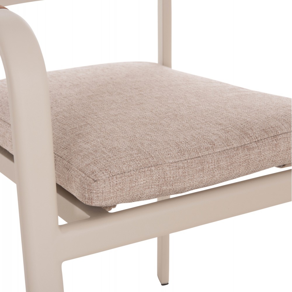 Σετ τραπεζαρίας εξωτερικού χώρου "ELARA" 7τμχ απο αλουμίνιο σε μπεζ χρώμα 220x100x75