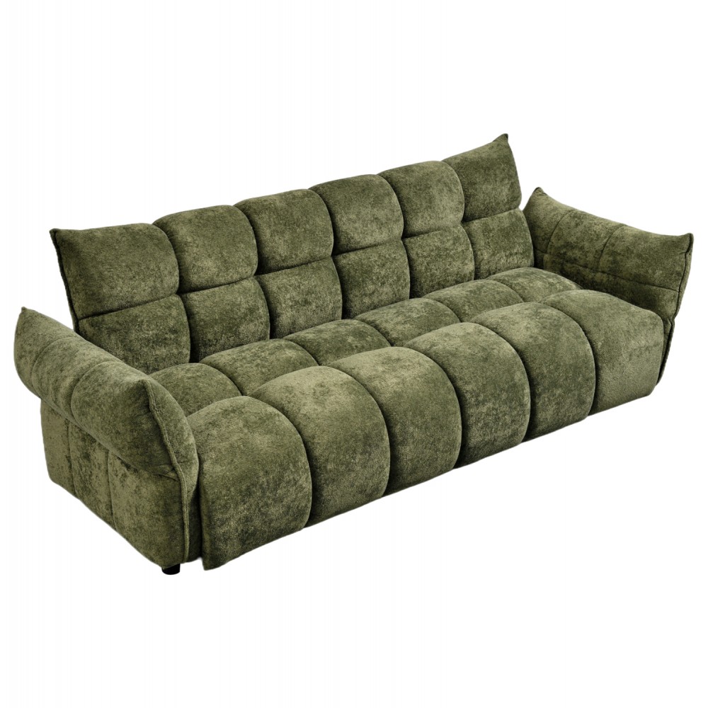 Καναπές κρεβάτι "MELU" απο ύφασμα σε πράσινο χρώμα 240-250x90x85