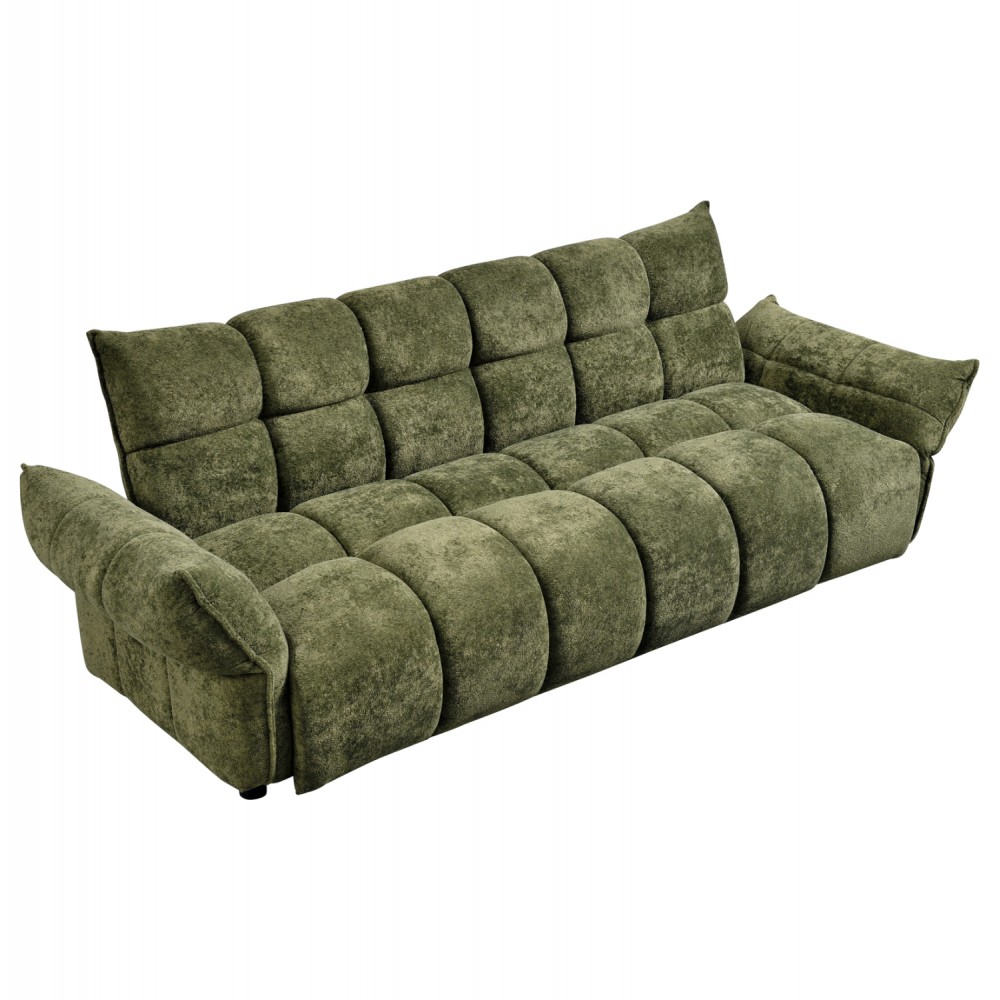 Καναπές κρεβάτι "MELU" απο ύφασμα σε πράσινο χρώμα 240-250x90x85