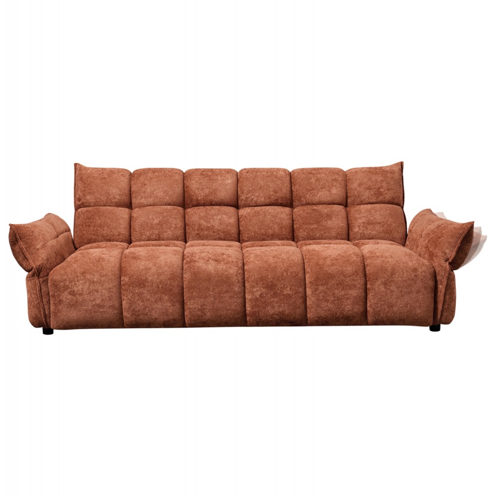 Καναπές κρεβάτι "MELU" απο ύφασμα σε χρώμα τερακότα 240-250x90x85