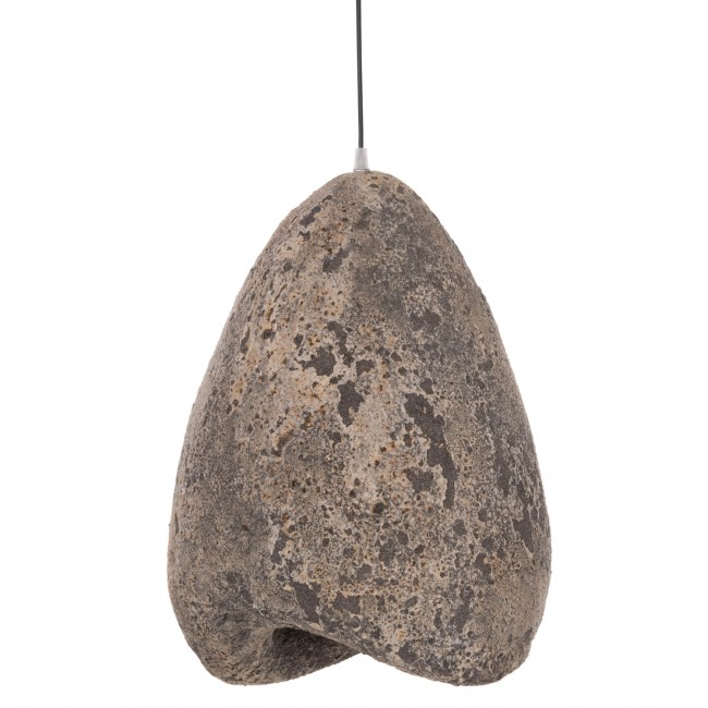 Φωτιστικό Οροφής "STONER (S)" απο ρητίνη σε γκρι χρώμα 37x30x45