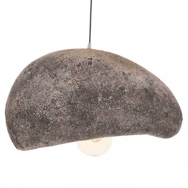 Φωτιστικό Οροφής "STONER (M)" απο ρητίνη σε γκρι χρώμα 55x45x40