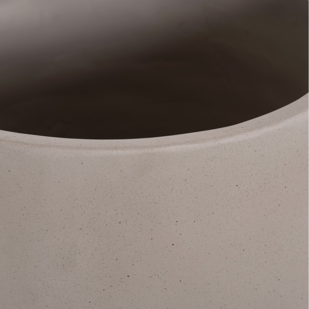 Γλάστρα εσωτερικού χώρου "QUAN" από fiber cement/ξύλο σε χρώμα γκρι/φυσικό Φ38x62