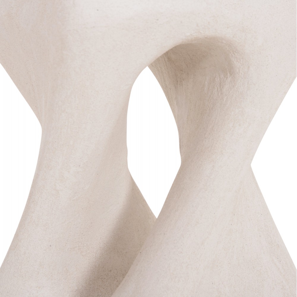 Τετράγωνο σκαμπό "SANTORINI" απο πολυρητίνη σε υπόλευκο χρώμα 30x30x45