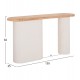 Κονσόλα "SANTORINI" απο ξύλο/mdf σε φυσικό/υπόλευκο 150x35x82