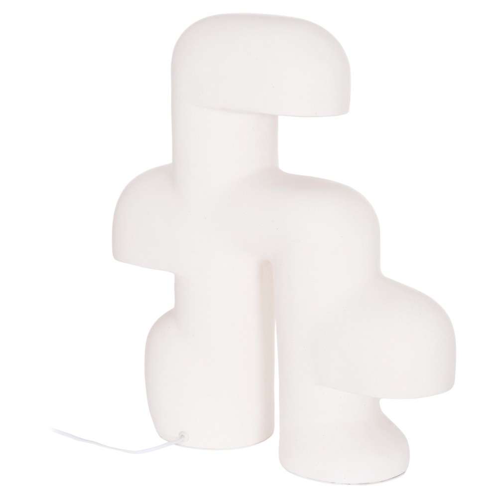 Επιτραπέζιο φωτιστικό "ELBAR" απο fiber cement σε λευκό χρώμα 44x12x50