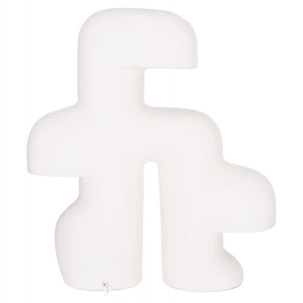 Επιτραπέζιο φωτιστικό "ELBAR" απο fiber cement σε λευκό χρώμα 44x12x50