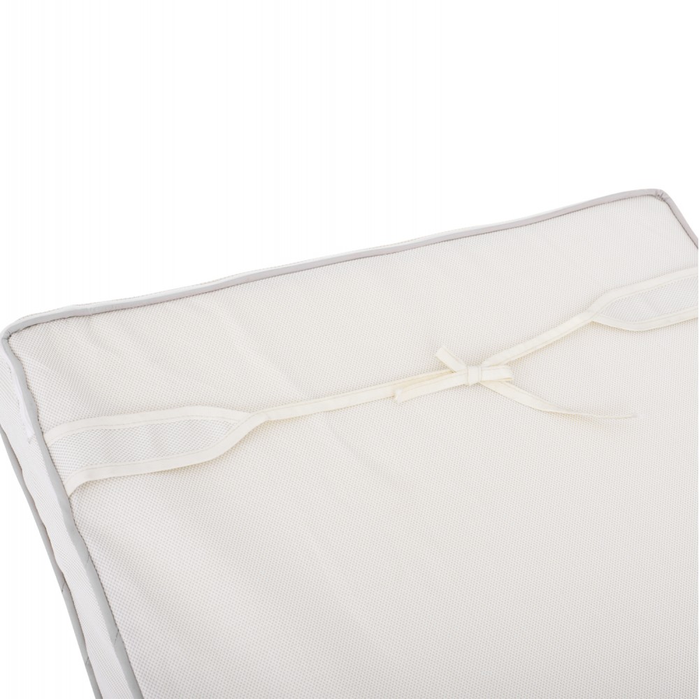 Επαγγελματική ξαπλώστρα παραλίας "ΚΟΡΙΝΟΣ" απο ξύλο πεύκου/textilene σε χρώμα φυσικό/εκρού 79x204x80