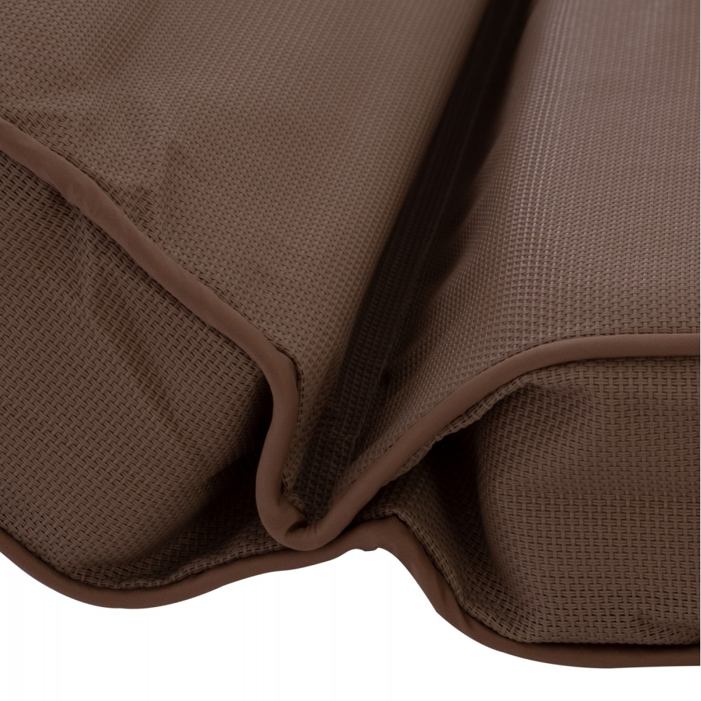 Επαγγελματική ξαπλώστρα παραλίας "ΚΟΡΙΝΟΣ" απο ξύλο πεύκου/textilene σε χρώμα φυσικό/μόκα 79x204x80