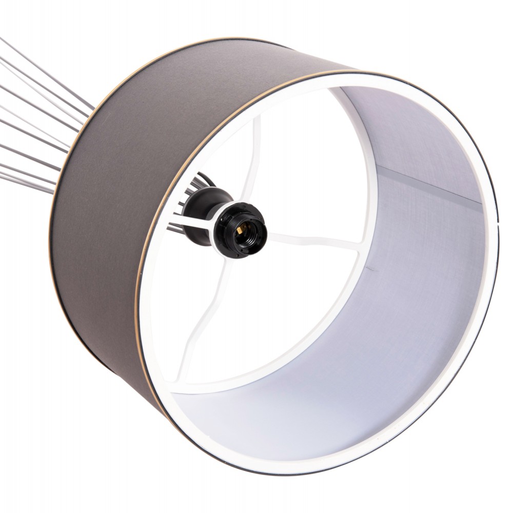 Φωτιστικό δαπέδου "HUE" απο μέταλλο/ύφασμα σε χρώμα γκρι Φ38x144