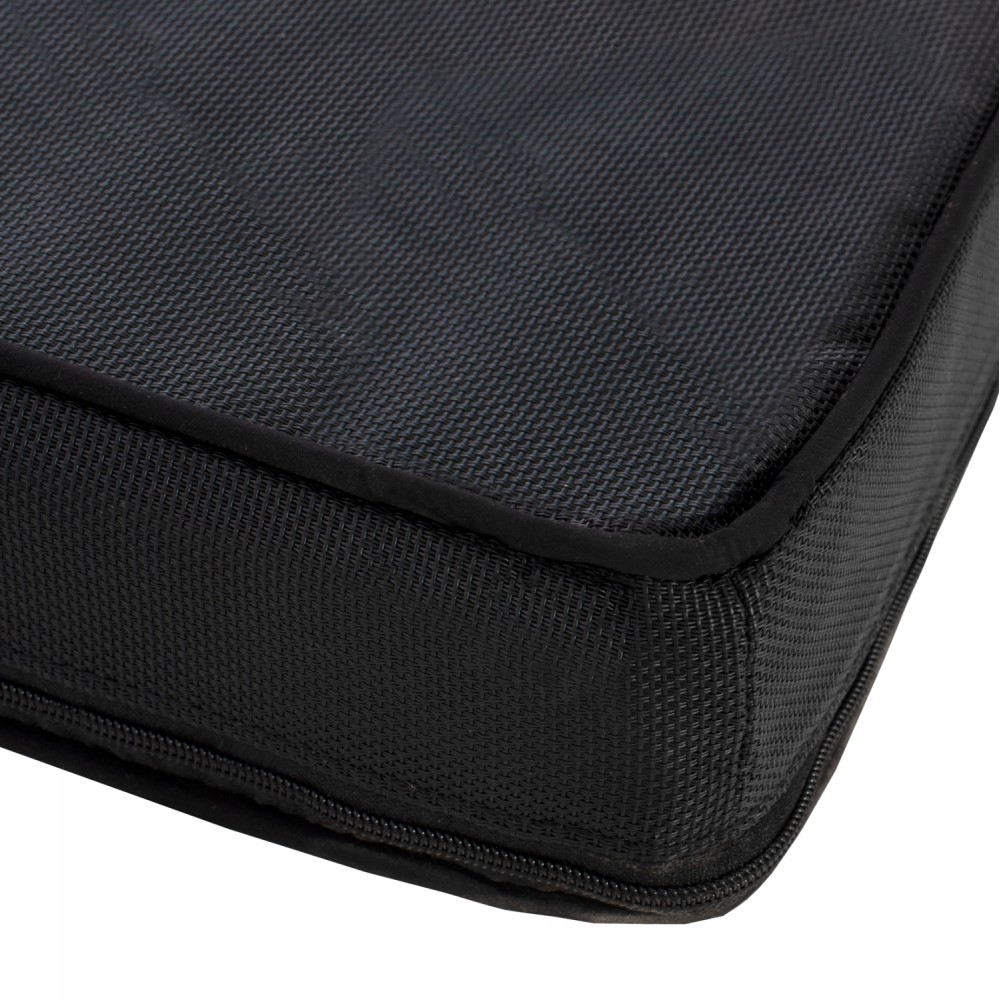 Επαγγελματική ξαπλώστρα παραλίας "ΚΟΡΙΝΟΣ" απο ξύλο πεύκου/textilene σε χρώμα φυσικό/μαύρο 79x204x77