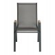 Πολυθρόνα εξωτερικού χώρου "LEON" άπο μέταλλο/textline σε χρώμα γκρι 54x74x91