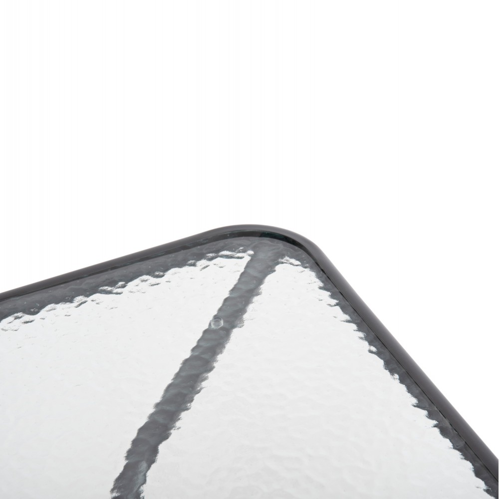 Σετ εξωτερικού χώρου "FIGO" 3τμχ απο μέταλλο/γυαλί/textilene σε γκρι χρώμα 70x70x72