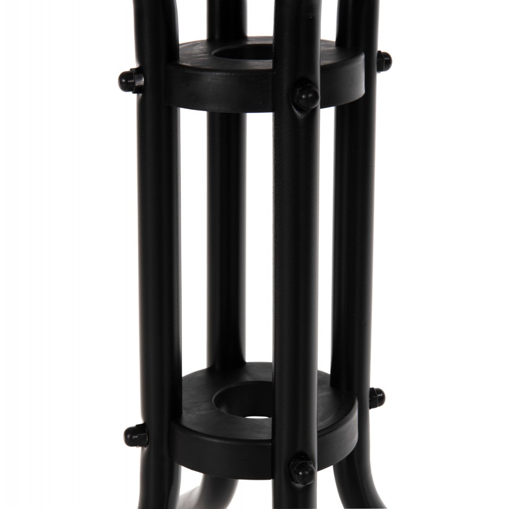 Σετ εξωτερικού χώρου "FIGO" 3τμχ απο μέταλλο/γυαλί/textilene σε μαύρο χρώμα 70x70x72